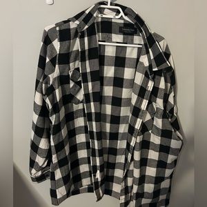 black and white flannel